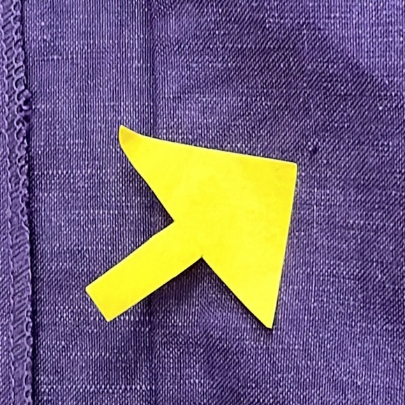 Larry Levine Purple Linen Blend Cropped Jacket Blazer Sz L 3/4 Sleeve Boxy Royal - Picture 4 of 11